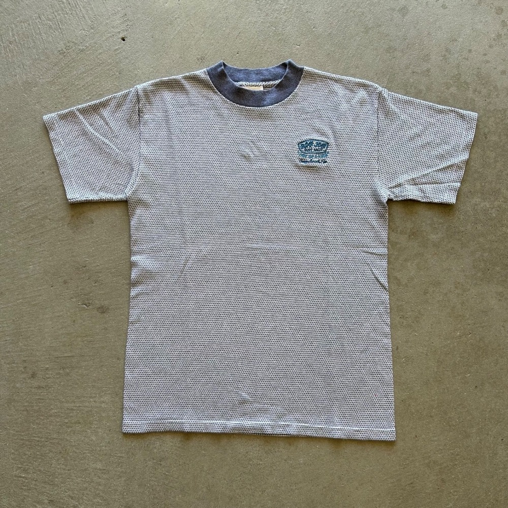 Vintage 90s Ron Jon Surf Shop Shirt Size Medium Gray White Cocoa Beach Florida